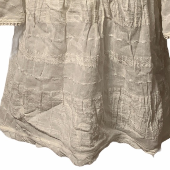 Free People off white tunic style top, lace, embr - Picture 3 of 11